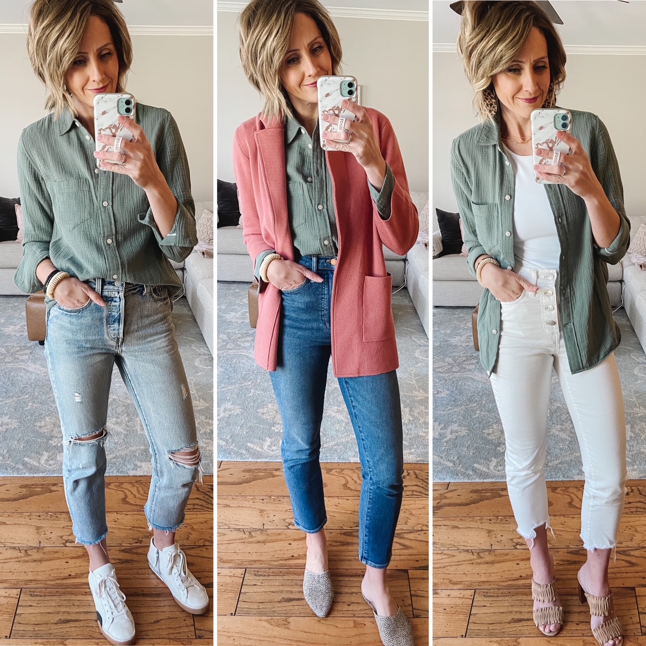 J.Crew Gauze Shirt Three Ways A Lovely Living